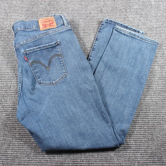 Levi’s Jeans Womens W32 L27 Blue Classic Straight Stretch - Picture 1 of 10